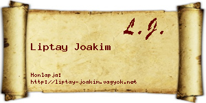 Liptay Joakim névjegykártya
